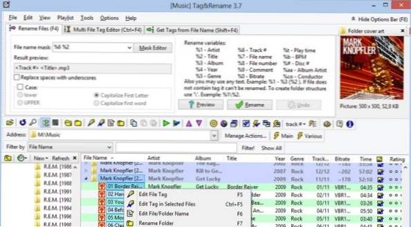 10 parasta työkalua MP3-tiedostojen tunnistamiseen ja sisällönkuvaustietojen muokkaamiseen (Vapaa ohjelmisto)