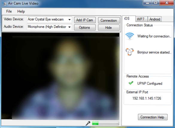3 aplicații pentru a vizualiza de la distanță Webcam pe iPad / iPhone (Gadgeturi)