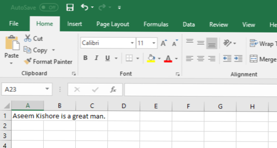 AutoFit Column Widths dan Row Heights di Excel (Tips MS Office)