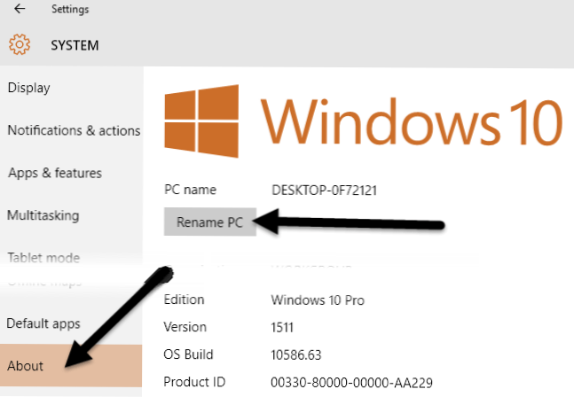 Промяна на името на компютър и потребител, картина и парола в Windows 7, 8, 10 (Компютърни съвети)