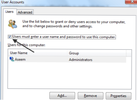 Konfigurējiet automātisko pieteikšanos Windows 7 Domēna vai Workgroup datorā (Windows 7)