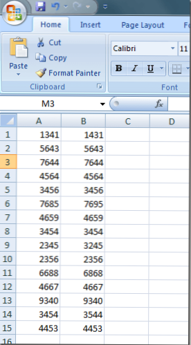 Selvitä, onko Excelissa kaksi solua täsmälleen sama numeroarvo (MS Office Vinkkejä)