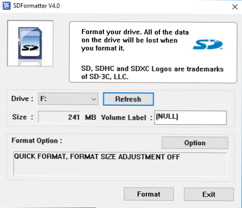 Formatați o cartelă SD cu ușurință (Descărcare gratuită de software)