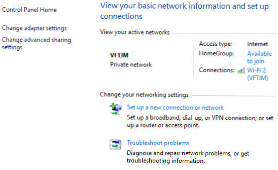 Ghid pentru Centrul de Rețea și Partajare în Windows 7, 8, 10 (Windows 7)