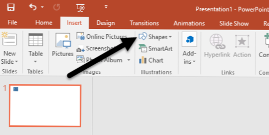 Как да добавите бутони за действие към презентация в PowerPoint (MS Office Съвети)