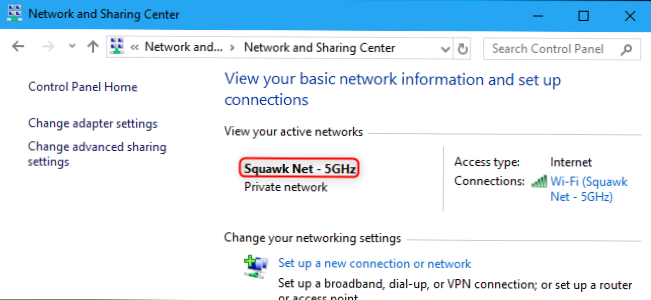 See point. Network and sharing Center Windows 10. How to change public Network to private. Set Network to Home.