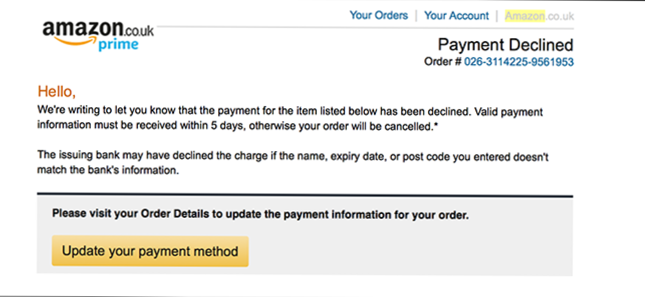 Order update. Payment declined. Как поменять номер телефона в Амазон. Your payment has been Cancelled. Update your payment method.
