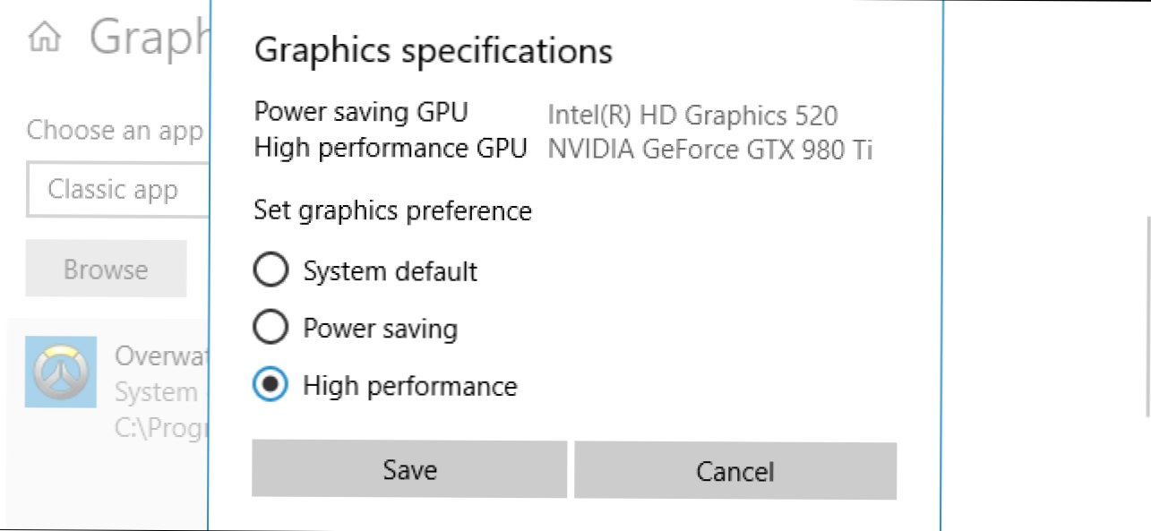 Cum de a alege ce un GPU utilizează un joc pe Windows 10 (Cum să)