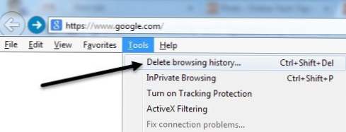Cum să ștergeți sau să ascundeți căutarea și istoricul navigării (Sfaturi pentru Internet Explorer)