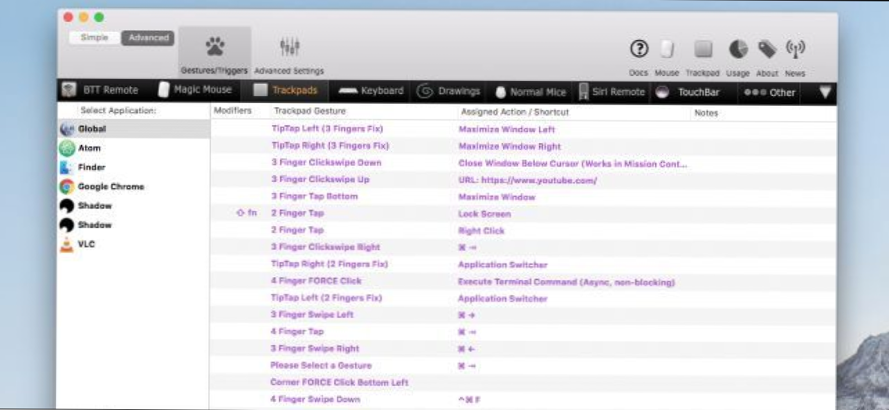 Kā pielāgot Mac traseļa žestus ar BetterTouchTool (Kā)