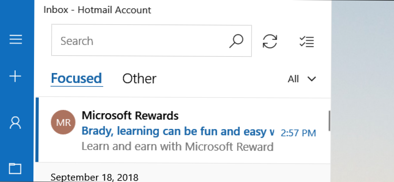 Jak włączyć lub wyłączyć Focused Inbox w Windows 10 Mail (Jak)