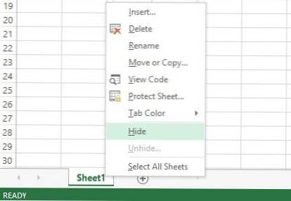 Cum se ascund foile, celulele, coloanele și formulele în Excel (MS Office Sfaturi)