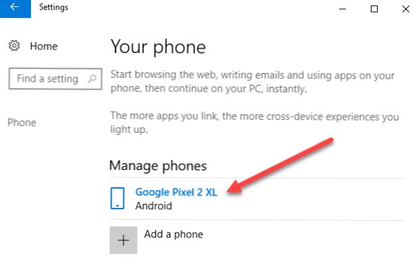 Cum să vă conectați smartphone-ul Android cu Windows 10 (Smartphone-uri)