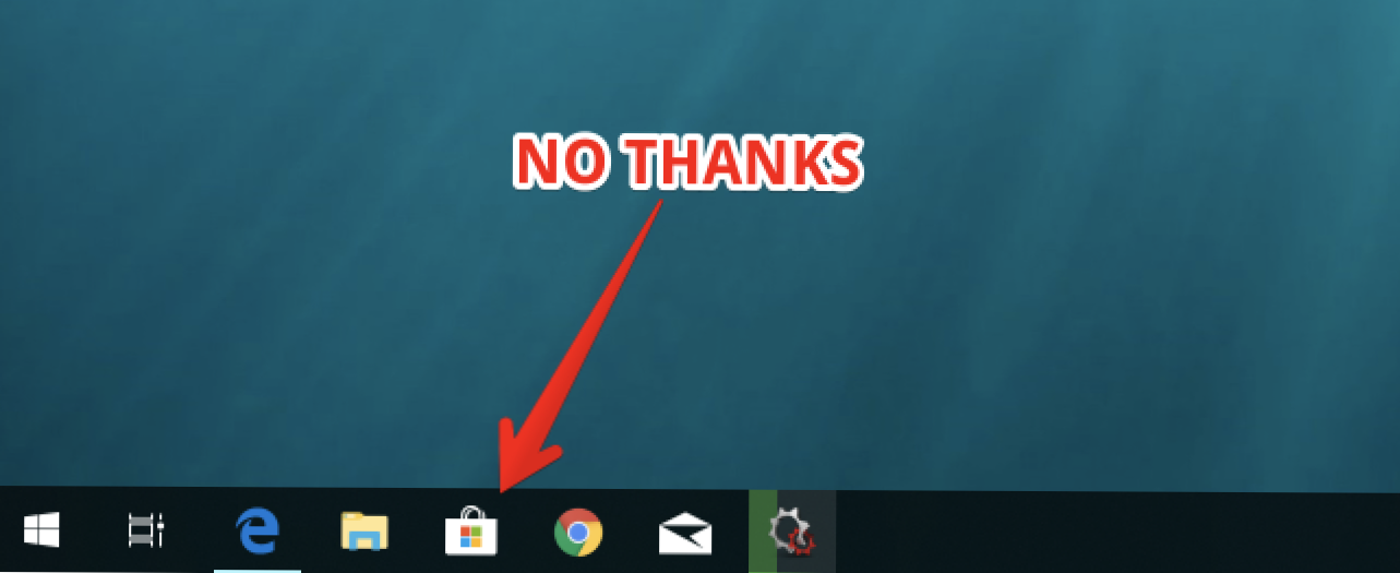 Как да премахнете иконата на Microsoft Store от лентата на задачите в Windows 10 (Как да)
