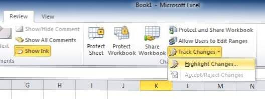 Cum să urmăriți modificările în Excel (MS Office Sfaturi)