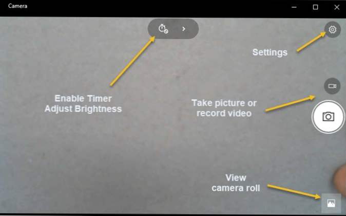 Cum se utilizează aplicația pentru camere foto Windows 10 (Windows 10)