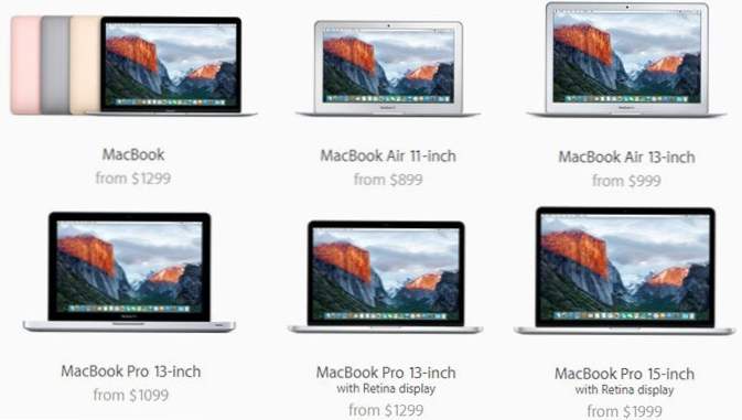 MacBook vs MacBook Air vs MacBook Pro cu afișare cu retină (Gadgeturi)