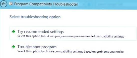 Стартирайте програма в режим на съвместимост в Windows 8 (Windows 8)