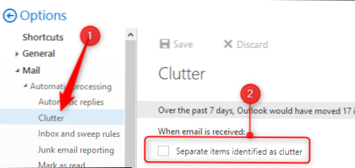 Toisin kuin muut suositut Office-sovellukset, Outlook on suurelta osin.