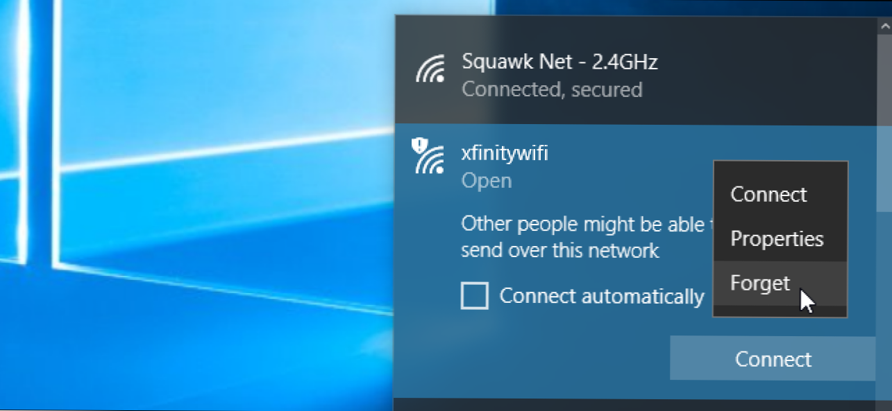 Miten poistat tallennetun Wi-Fi-verkon Windows 10: ssä (Miten)