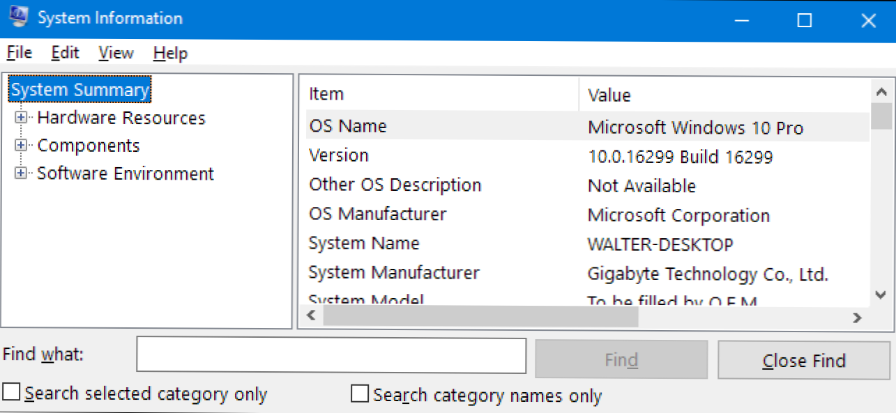 Jak otworzyć panel Informacje o systemie w systemie Windows 10 lub 8 (Jak)