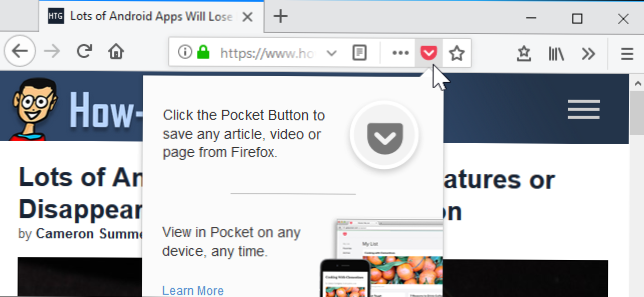 Jak usunąć Pocket z Firefox Quantum (Jak)