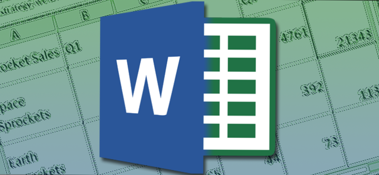 Cum se utilizează foi de calcul Excel în Microsoft Word (Cum să)
