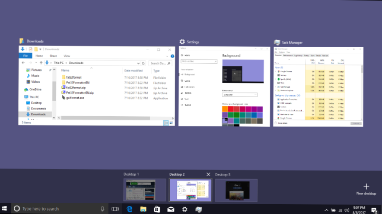Virtuaalisten työpöytien käyttäminen Windows 10: ssä (Miten)