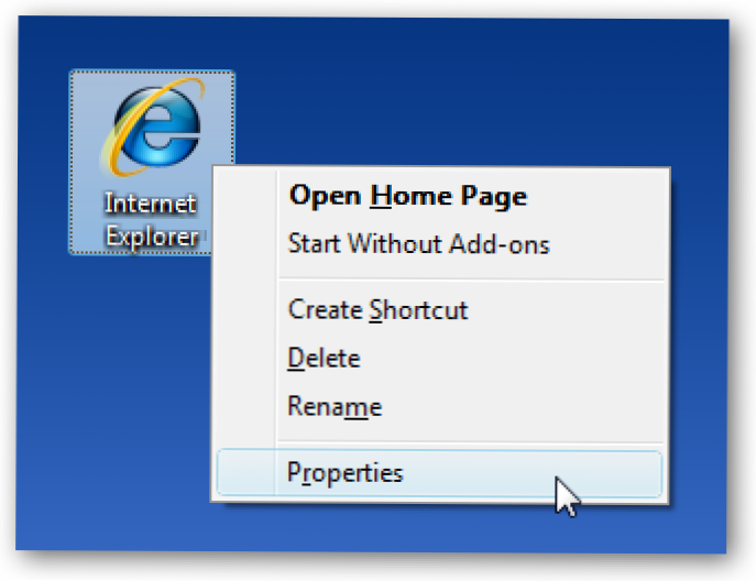 Dodaj ikonę Internet Explorer 7 do pulpitu w systemie Windows Vista (Jak)