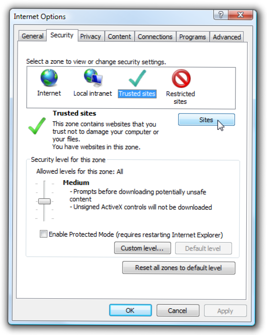 Cadangkan dan Pulihkan Daftar Situs Tepercaya Internet Explorer (Bagaimana caranya)