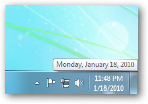 Промяна на дисплея под часовника за системна тава в Windows 7 (Как да)