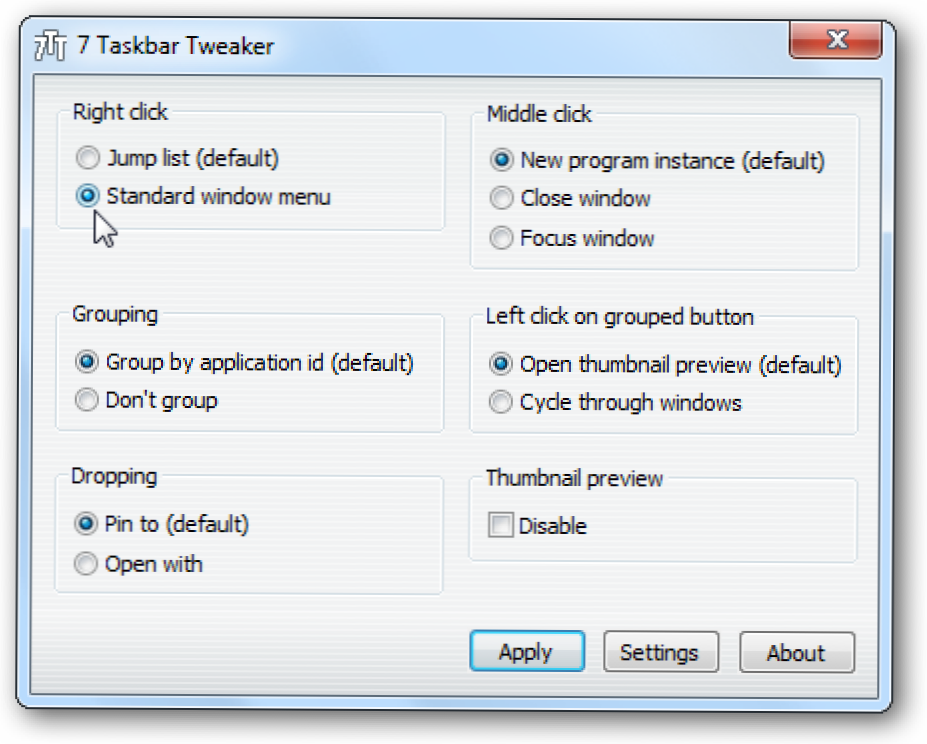 Sesuaikan Windows 7 Taskbar dengan 7 Taskbar Tweaker (Bagaimana caranya)