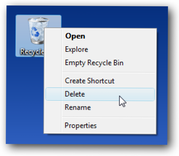 Nonaktifkan Penghapusan Recycle Bin di Windows Vista (Bagaimana caranya)