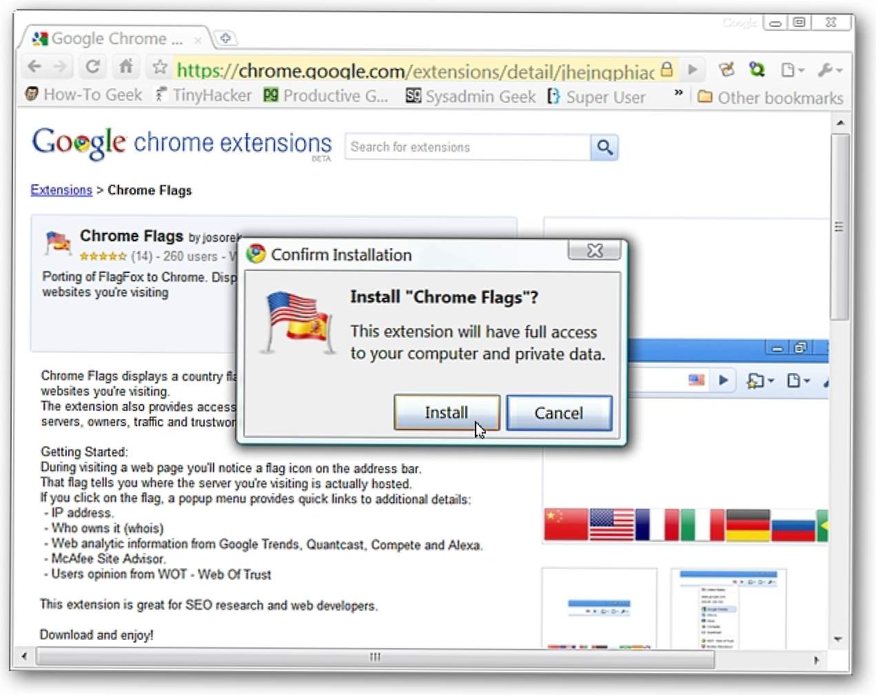 Temukan Lokasi Aktual Situs Web dengan Bendera Chrome (Bagaimana caranya)