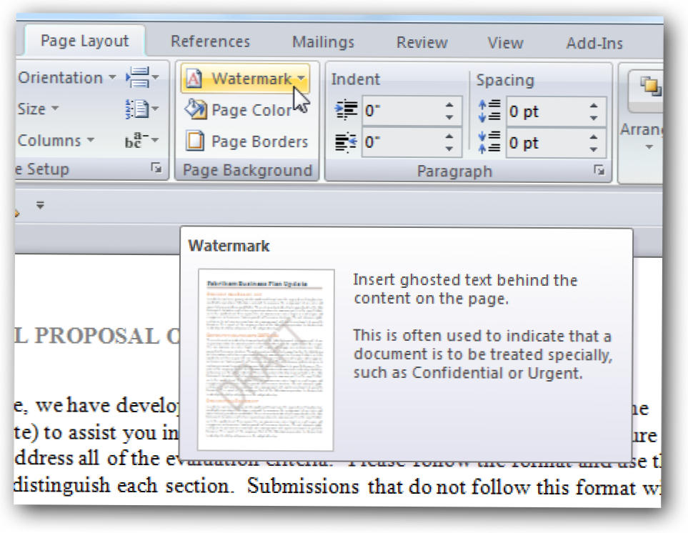Cum se adaugă un filigran în documentele Word 2007 (Cum să)