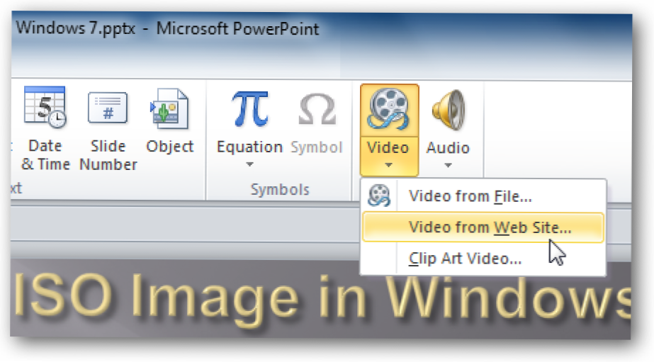 Kuinka lisätä video Webistä PowerPoint 2010: ssa (Miten)