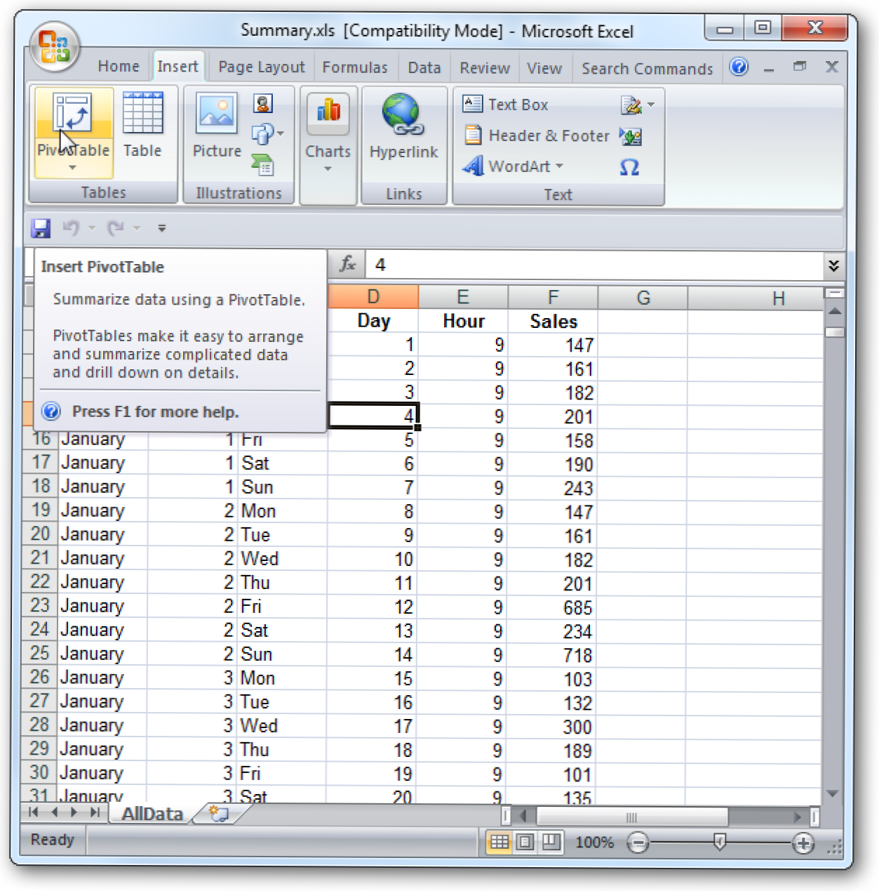 Cara Membuat Tabel Pivot di Excel 2007 (Bagaimana caranya)