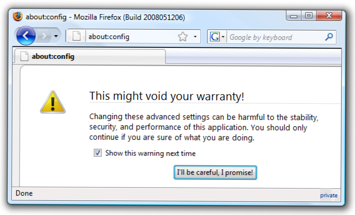 Jak ponownie włączyć komunikat ostrzegawczy about: config w przeglądarce Firefox 3 (Jak)