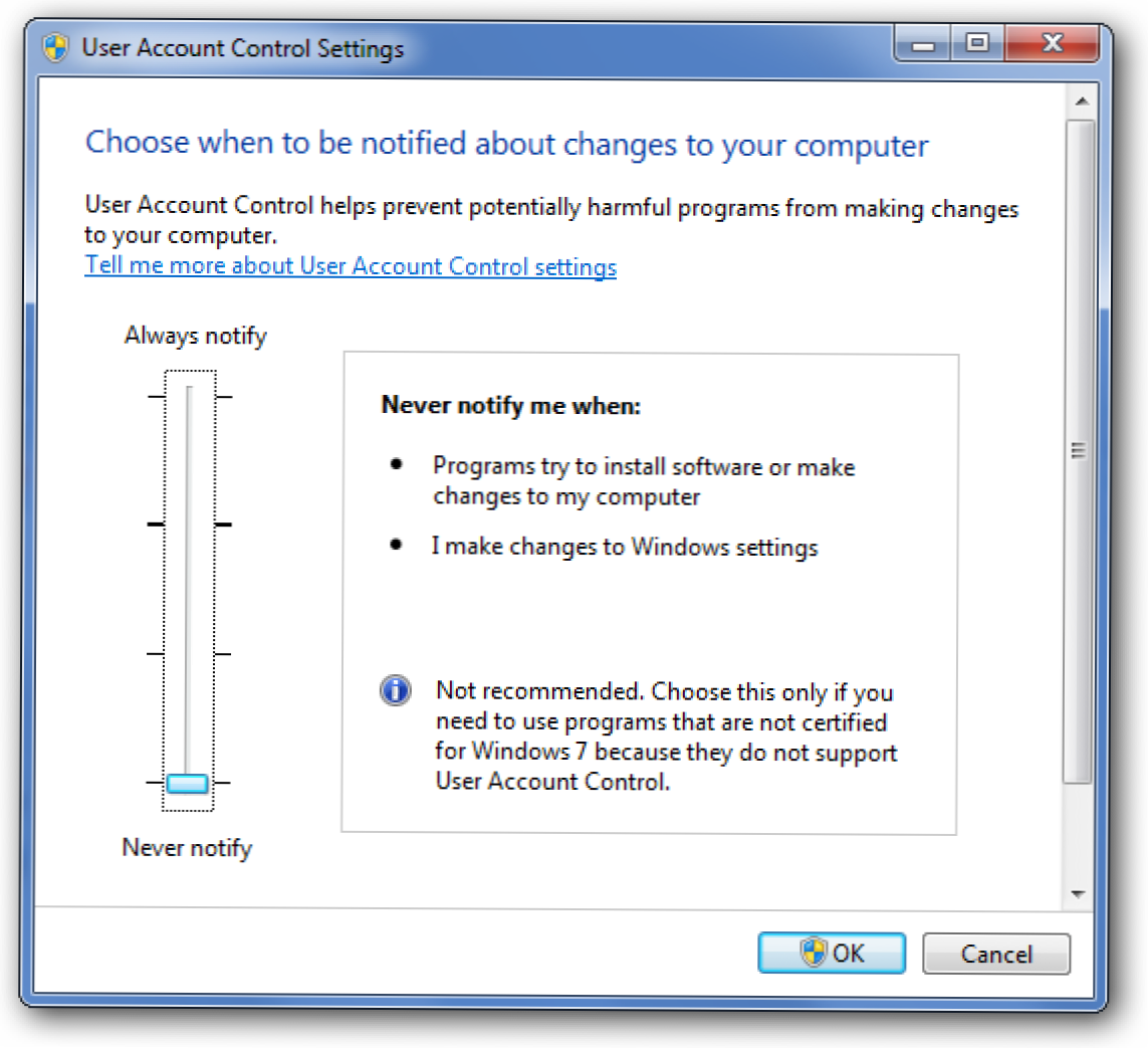 Jak (Naprawdę) Całkowicie wyłączyć UAC w Windows 7 (Jak)