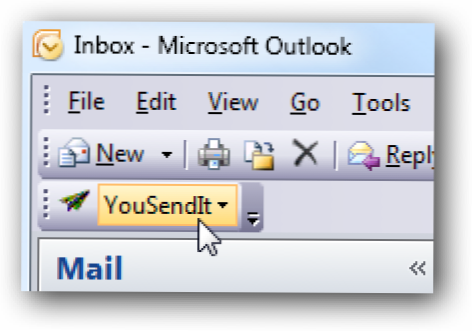 Как да изпратите големи файлове в Outlook с YouSendIt (Как да)