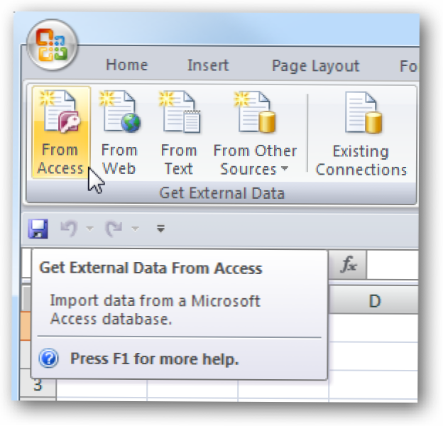 Impor Database Akses ke Excel (Bagaimana caranya)