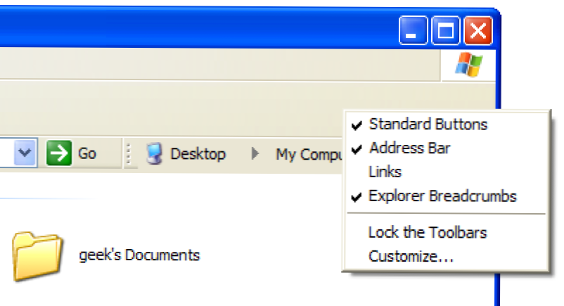 Minimalist Explorer Breadcrumbs Windows XP: lle (Miten)