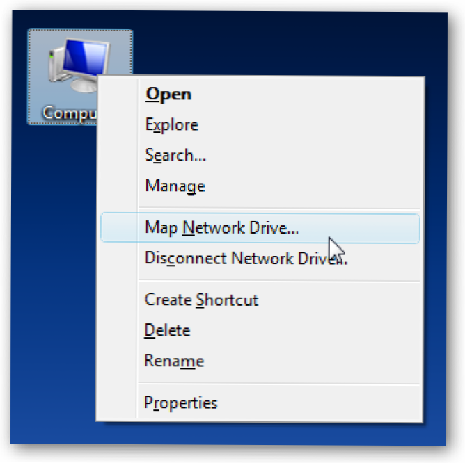 Eliminați articolul "Map Network Drive" din Windows Vista sau XP (Cum să)