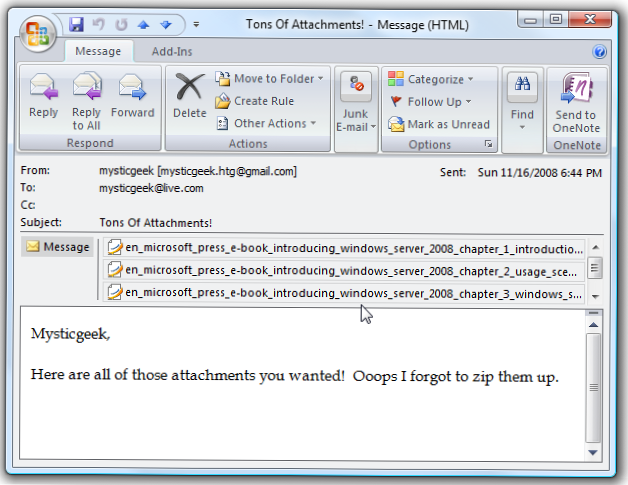 Salvați atașamentele multiple la o singură dată în Outlook 2007 (Cum să)