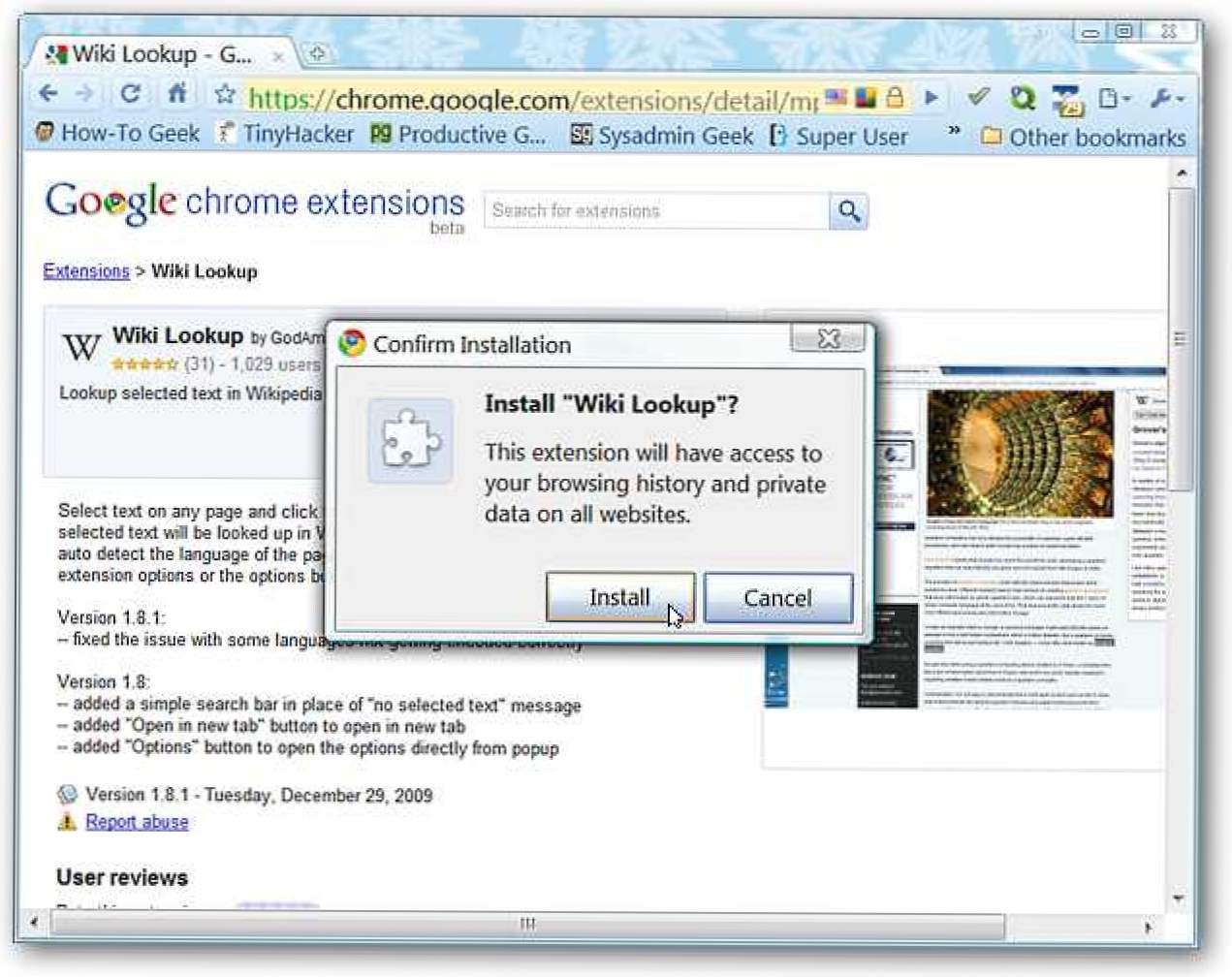 Căutați pe Wikipedia în Google Chrome calea ușoară (Cum să)