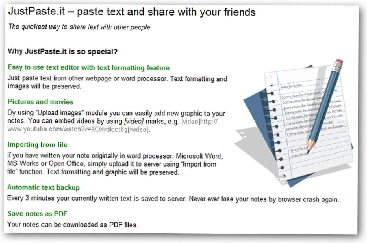 Partajați Text & Imagini Calea Simplă cu JustPaste.it (Cum să)