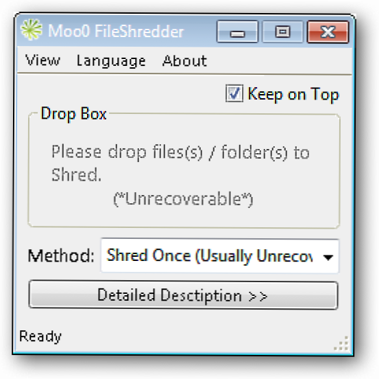 Shred Files cu ușurință cu Moo0 File Shredder (Cum să)