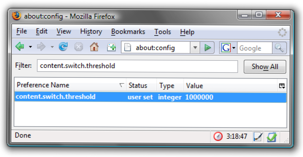 Podešavanje postavke konfiguracije "Odaziv" Firefoxove (Kako da)