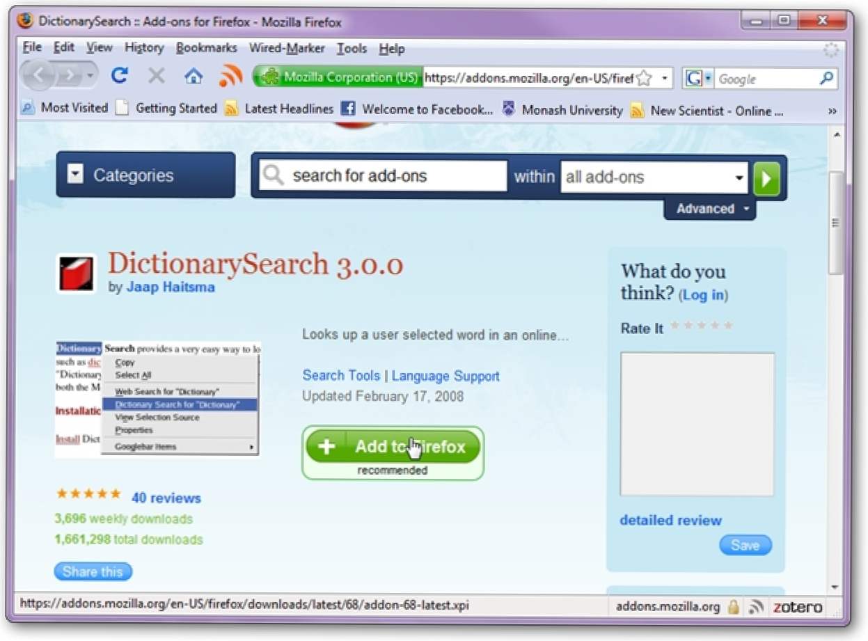 Memahami Kata-Kata Menggunakan DictionarySearch (Bagaimana caranya)