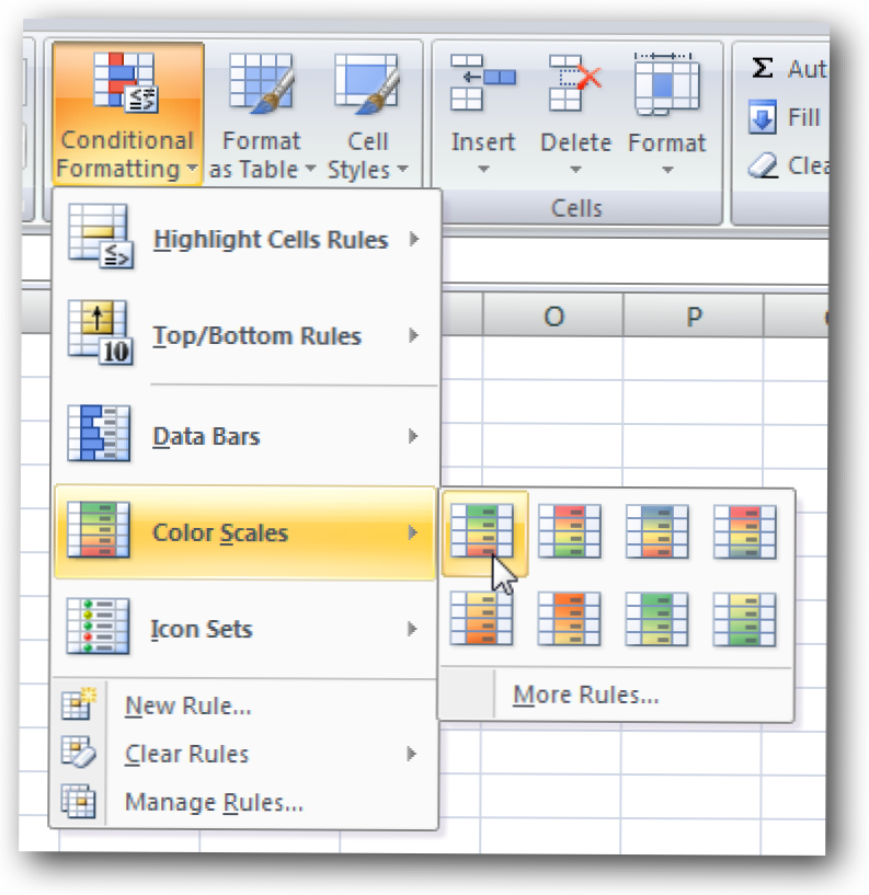 Używanie warunkowego formatowania komórek w programie Excel 2007 (Jak)